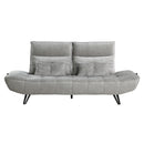Quonsett Sofa with Power Adjustable Seat Depth and Manual Adjustable Headrests in Gray - 9556GRY-3PW