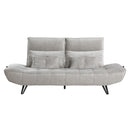 Quonsett Sofa With Power Adjustable Seat Depth And Manual Adjustable Headrests - Gray - Fabric
