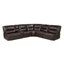 Dyersburg 6-Piece Power Reclining Sectional in Brown - 9579BRW*6LRRRPW