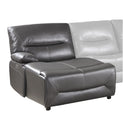 Dyersburg (1/6)Power Left Side Reclining Chaise with USB Port in Gray - 9579GRY-LCPW
