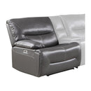 Dyersburg (1/6)Power Left Side Reclining Chair with USB Port in Gray - 9579GRY-LRPW