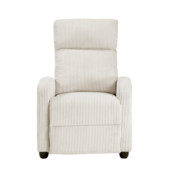 Parsons Push Back Reclining Chair in Beige - 9588BEG-1PB