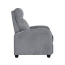 Parsons Push Back Reclining Chair in Gray - 9588DGY-1PB