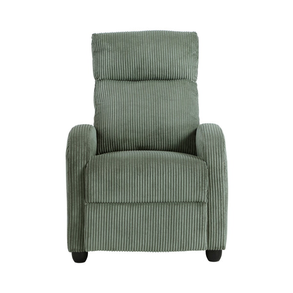 Parsons Push Back Reclining Chair in Green - 9588GRN-1PB