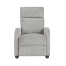 Parsons Push Back Reclining Chair in Gray - 9588GRY-1PB