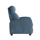 Parsons Push Back Reclining Chair in Blue - 9588MDN-1PB