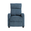 Parsons Push Back Reclining Chair - Blue - Fabric