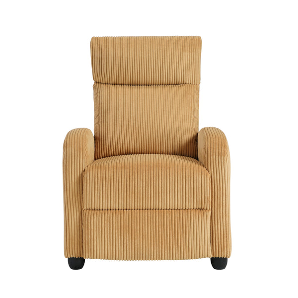 Parsons Push Back Reclining Chair in Yellow - 9588YLW-1PB