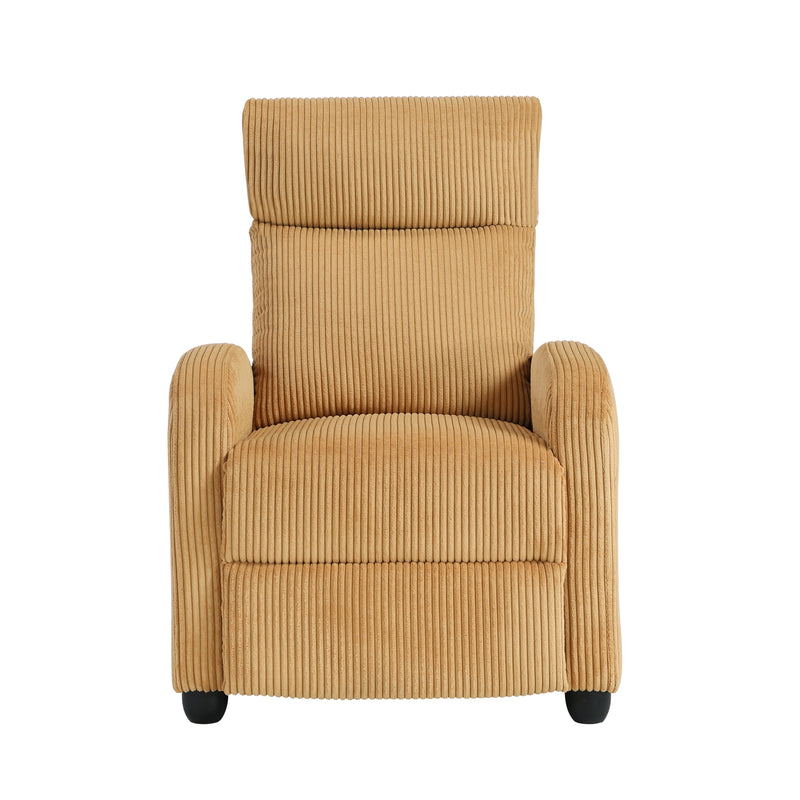 Parsons Push Back Reclining Chair in Yellow - 9588YLW-1PB