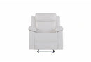 U6026 Blanche White Glider Recliner with LED