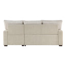 Gallatin 2-Piece Sectional with Right Chaise and Drop-Down Cup holders, Storage Pouch, Pull-out Bed and Hidden Storage in Beige - 9605BE*2LLRC