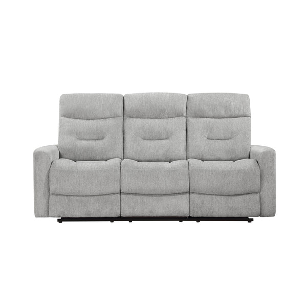 Lyndon Double Reclining Sofa in Gray - 9610GY-3