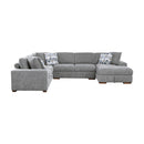 Raife 4-Piece Sectional with Right Chaise in Gray - 9624GY*42LRC