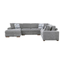 Raife 4-Piece Sectional with Left Chaise in Gray - 9624GY*42RLC