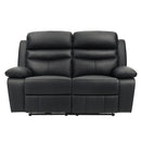 Hancock Power Double Reclining Love Seat - Black