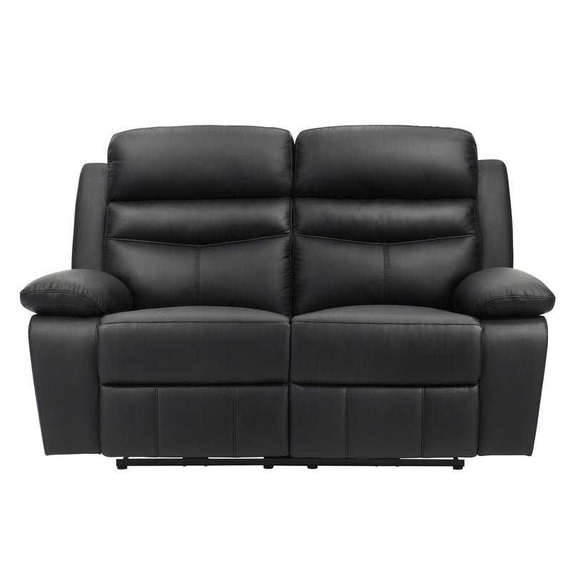 Hancock Power Double Reclining Loveseat in Black - 9628BLK-2PW
