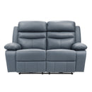 Hancock Power Double Reclining Loveseat in Blue - 9628BUE-2PW