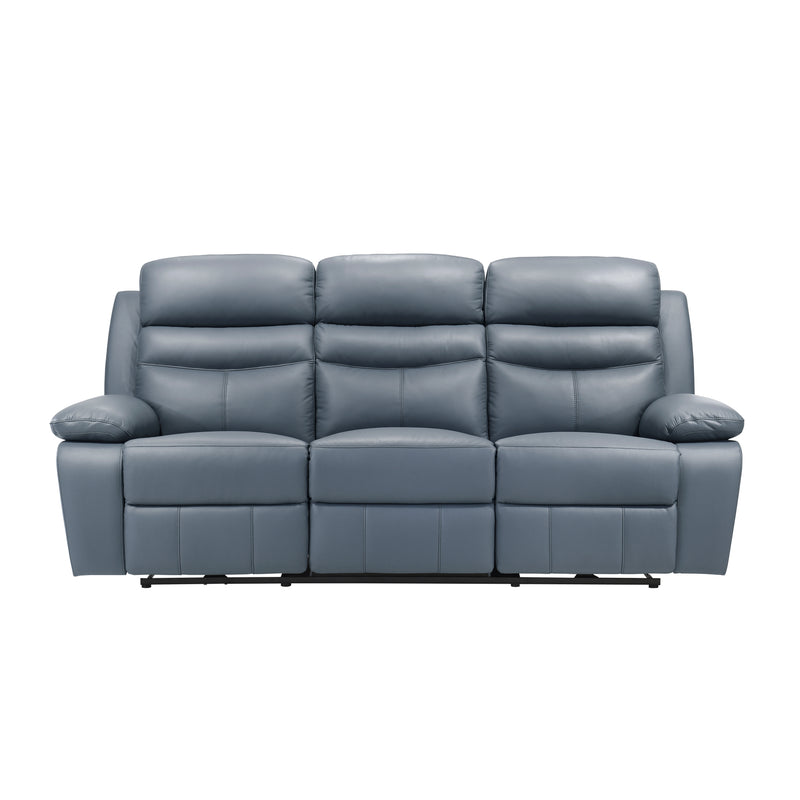 Hancock Power Double Reclining Sofa in Blue - 9628BUE-3PW