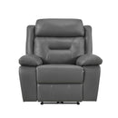 Laconia Power Reclining Chair - Gray - Leather