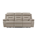 Laconia Power Double Reclining Sofa - Brown - Leather
