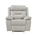Laconia Reclining Chair - Gray - Faux Leather