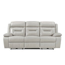 Laconia Power Double Reclining Sofa - Gray - Leather