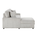 Marsh 2-Piece Sectional with Left Chaise in Gray - 9633MNB*2LC2R