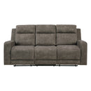 Muncie Double Reclining Sofa - Brown