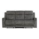 Muncie Double Reclining Sofa - Brown,Gray