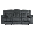 Laurelton Double Reclining Sofa - Gray