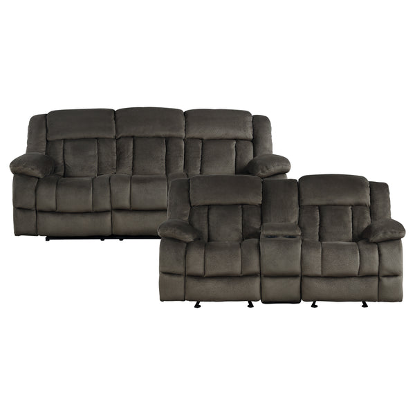 Laurelton 2pc Set: Sofa, Love in Brown - 9636*2