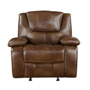 Ellicott Glider Reclining Chair in Brown - 9639BR-1