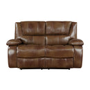 Ellicott Double Reclining Loveseat in Brown - 9639BR-2