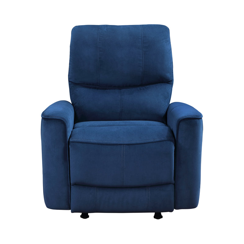 Artem Power Rocker Reclining Chair in Blue - 9645NV-1PW