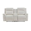 Dean Double Reclining Love Seat With Center Console - Beige