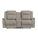 Dean Double Reclining Love Seat With Center Console - Brown