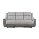 Harriette Double Reclining Sofa - Gray