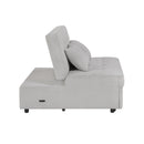 Desmond Convertible Armless 2-Seater With Pull-Out Bed And Charging Ports