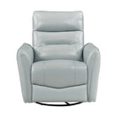 Thomas Swivel Glider Reclining Chair - Aqua - Leather