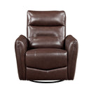 Thomas Swivel Glider Reclining Chair - Brown - Leather