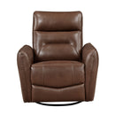 Thomas Swivel Glider Reclining Chair - Brown - Leather