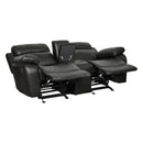 Marille Double Glider Reclining Love Seat With Center Console