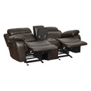 Marille Double Glider Reclining Love Seat With Center Console