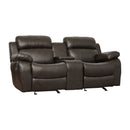 Marille Double Glider Reclining Love Seat With Center Console