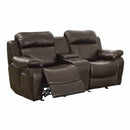 Marille Double Glider Reclining Love Seat With Center Console
