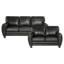 Rubin 2pc Set: Sofa, Love in Black - 9734BK*2