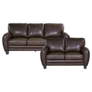 Rubin 2pc Set: Sofa, Love in Brown - 9734DB*2