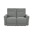 Edition Power Double Lay Flat Reclining Loveseat with Power Headrests and USB Ports in Gray - 9804DV-2PWH