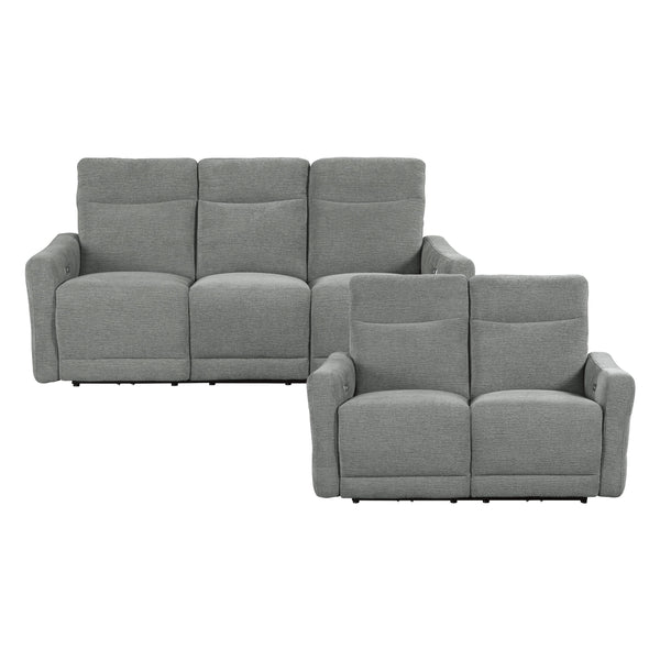 Edition 2pc Set: Sofa, Love (Power) in Gray - 9804DV*2PWH