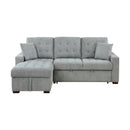 Waitsfield 2-Piece Sectional with Left Chaise, Pull-out Bed and Hidden Storage in Gray - 9816GY*2LCRL